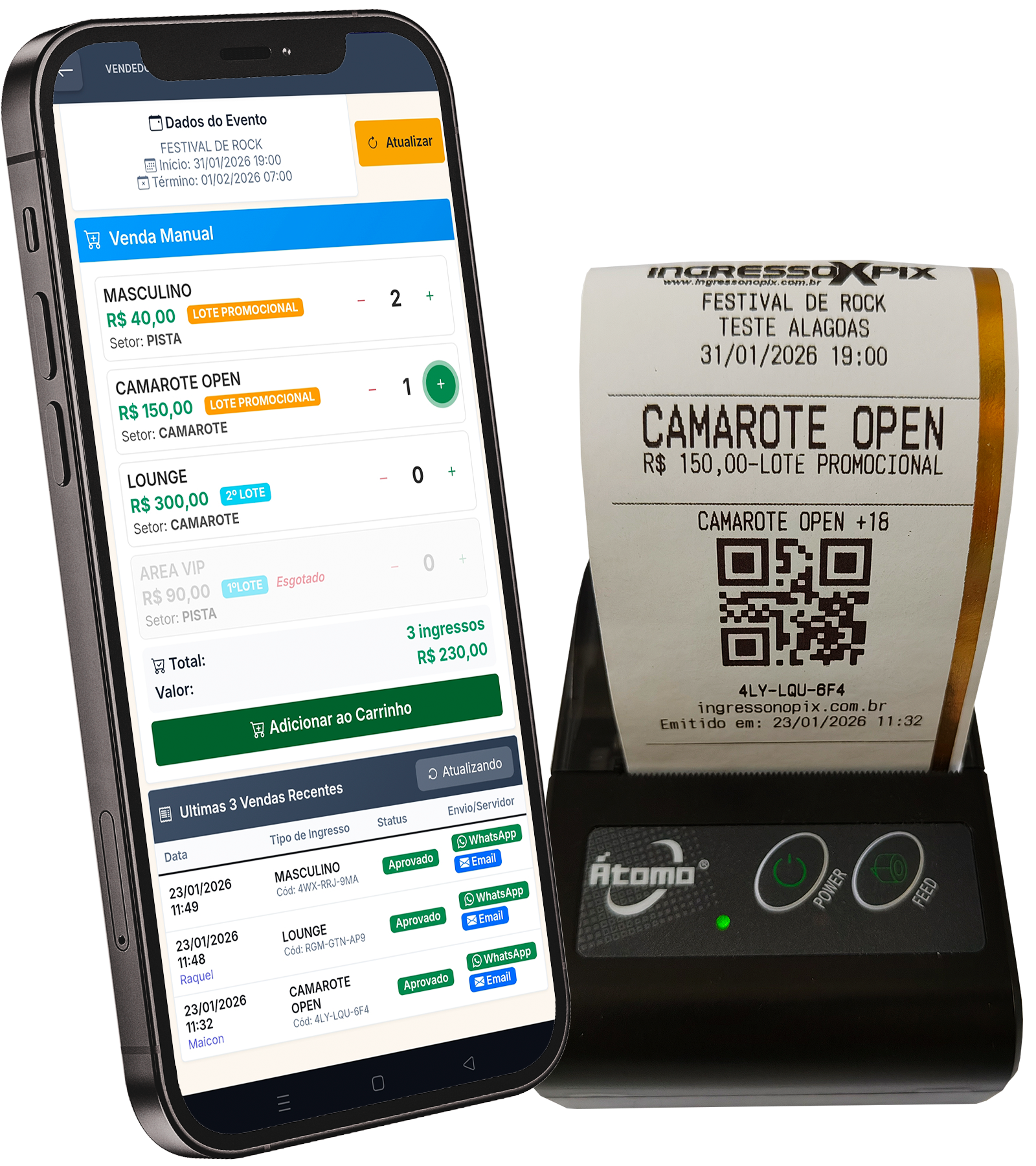 PDV com Impressora Térmica