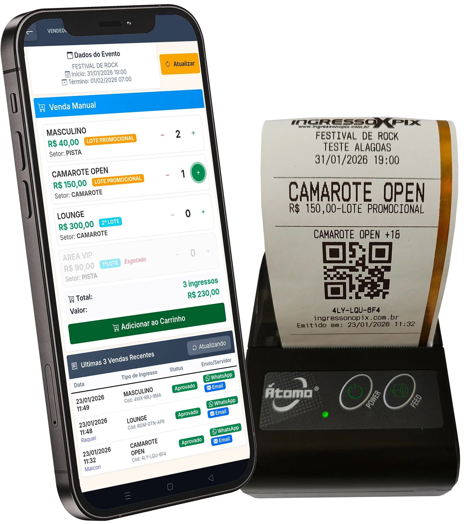 PDV com Impressora Térmica